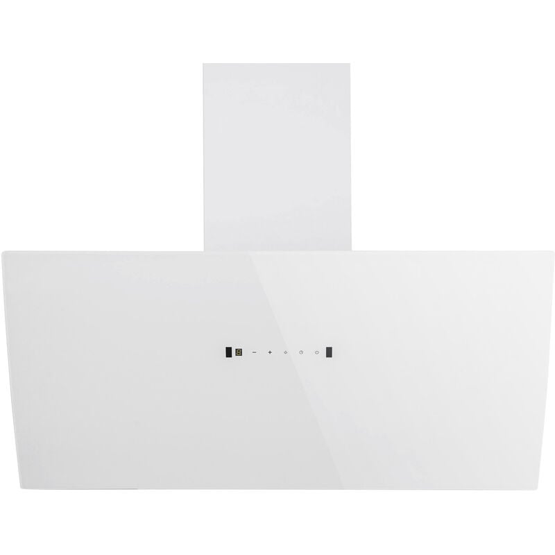 Respekta - Hotte aspirante oblique Hotte de tête en enfilade 90 cm blanche à circulation d'air led
