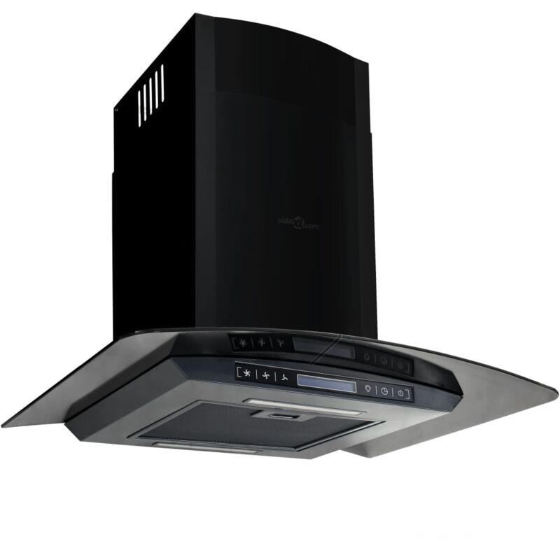 Lexlife - Hotte Aspirante Professionnelle 60 cm - 756 m3 / h évacuation ou Recyclage - 3 Vitesses - écran lcd - 180 w - Noir