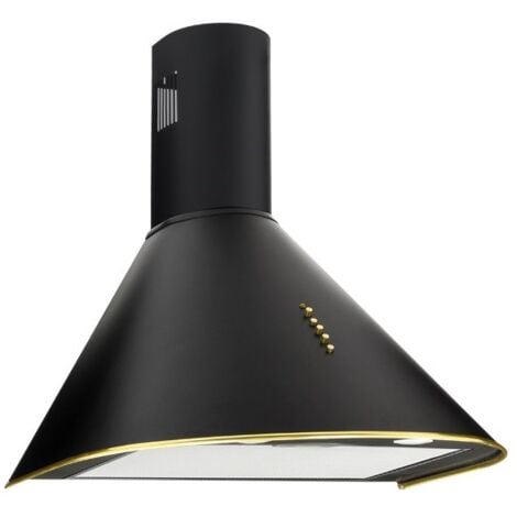 Hotte cheminée Akpo WK-4 Dandys GOLD 50 cm 450 m3/h, noir