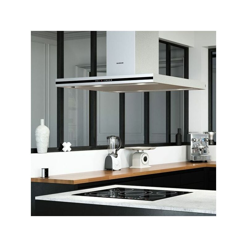 Hotte cuisine en îlot Silverline DAKY inox 90 cm
