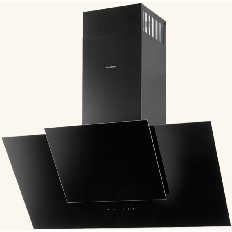 Silverline - Hotte cuisine murale oli noire Largeur 900 mm