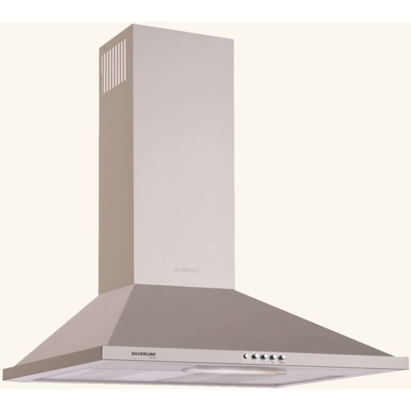 Silverline - Hotte cuisine murale tessy inox 90 cm