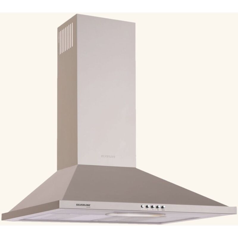Silverline - Hotte cuisine murale tessy inox 60 cm
