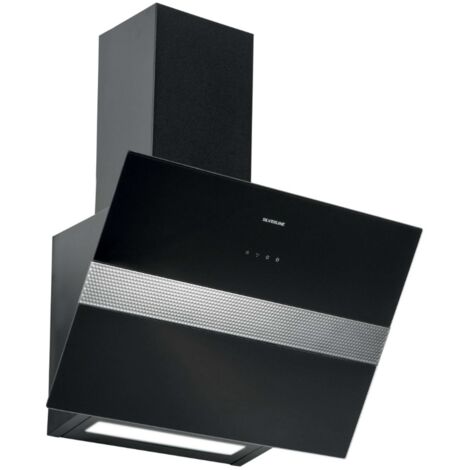 Hotte cuisine verticale Silverline ART verre noir 90 cm