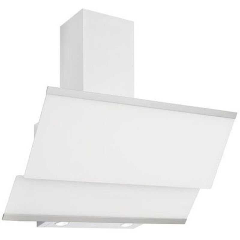 Silverline - Hotte cuisine verticale luko verre trempé blanc 90 cm