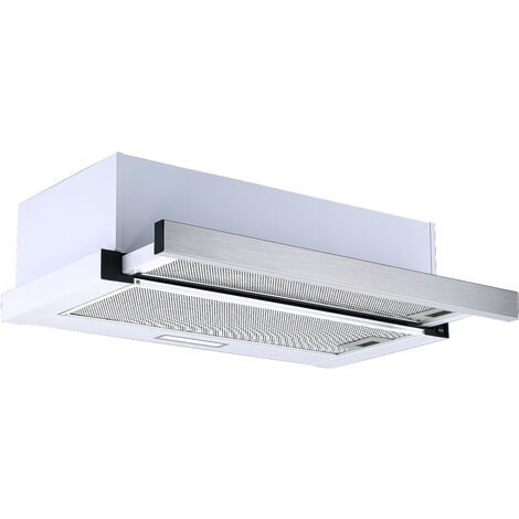 Hotte d'aspiration 60 cm Hotte à écran plat Hotte sous plan en inox LED Respekta