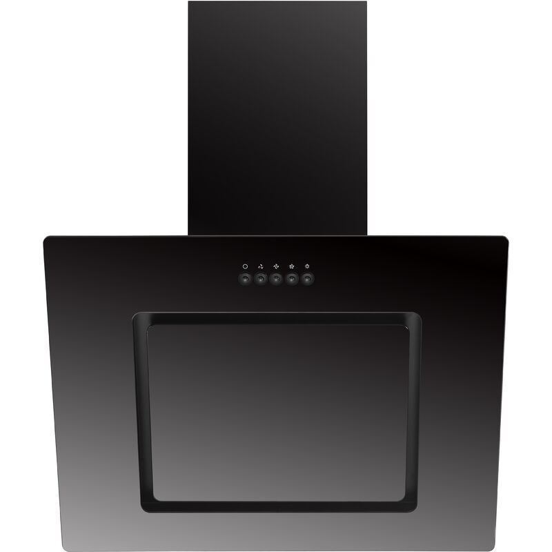 Respekta - Hotte d'aspiration 60 cm Hotte murale sans copie Hotte inclinée Esse noir led