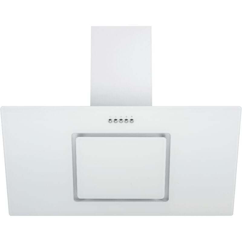 Respekta - Hotte d'aspiration 90 cm sans tête Hotte murale Hotte cheminée blanche