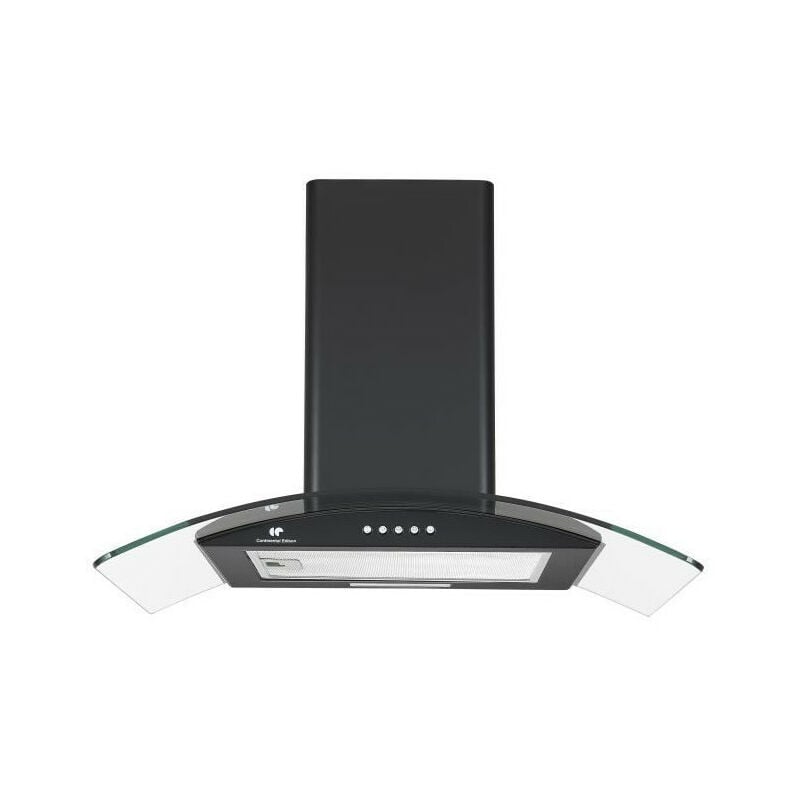 Hotte décorative Continental Edison - L60 cm - noir et verre