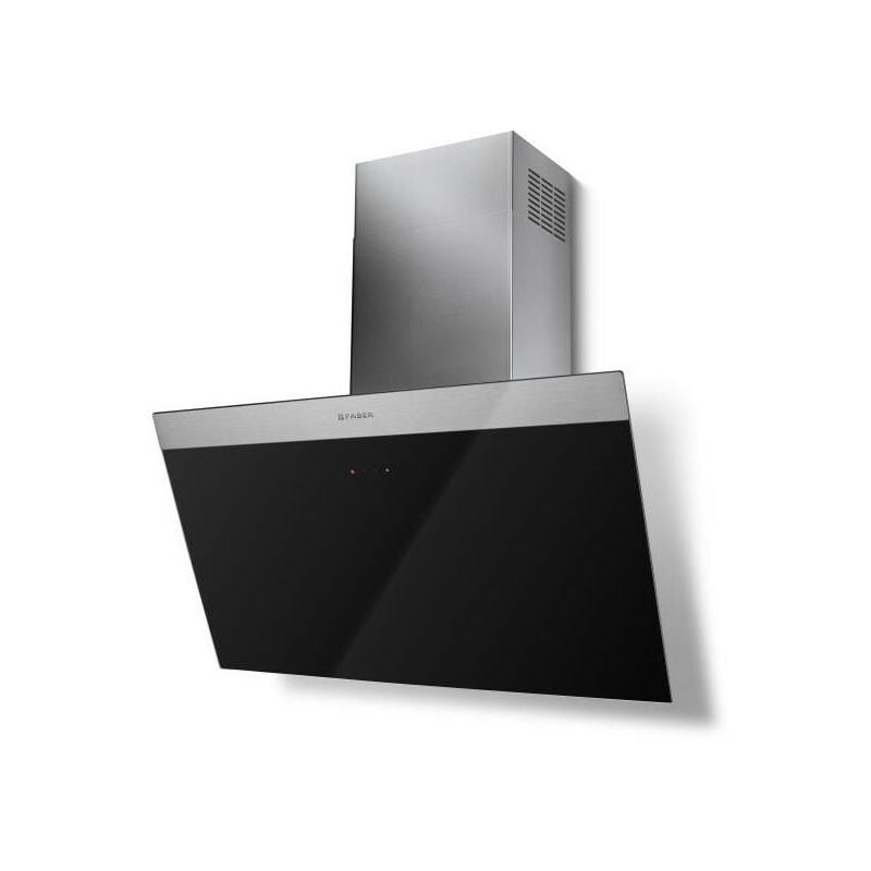 Hotte verticale inclinée DAISY 800mm inox/verre noir - classe A - débit FABER - 5816724