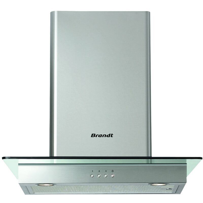 hotte décorative murale 60cm 800m3/h inox - ad1186x - brandt