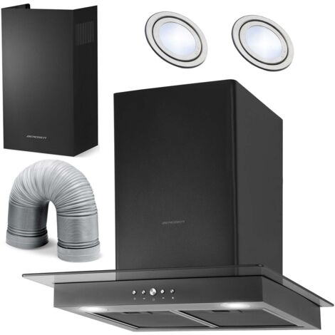 Hotte de cuisine 60 cm Noir Berdsen BT-217