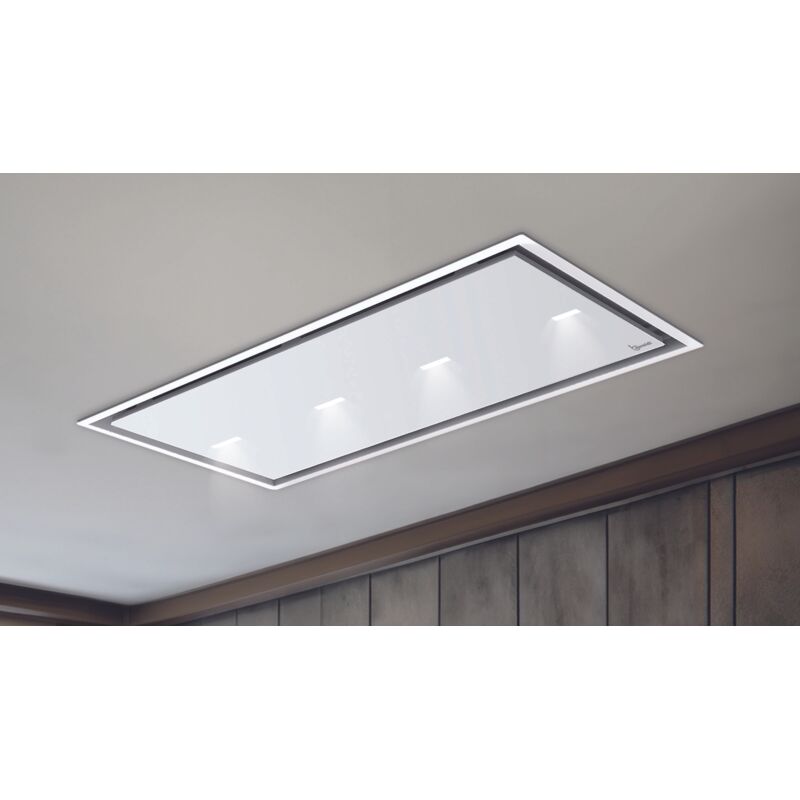 Baraldi - Hotte de plafond Gea Flat 90x60 cm. - Blanc avec led – 800 m3/h