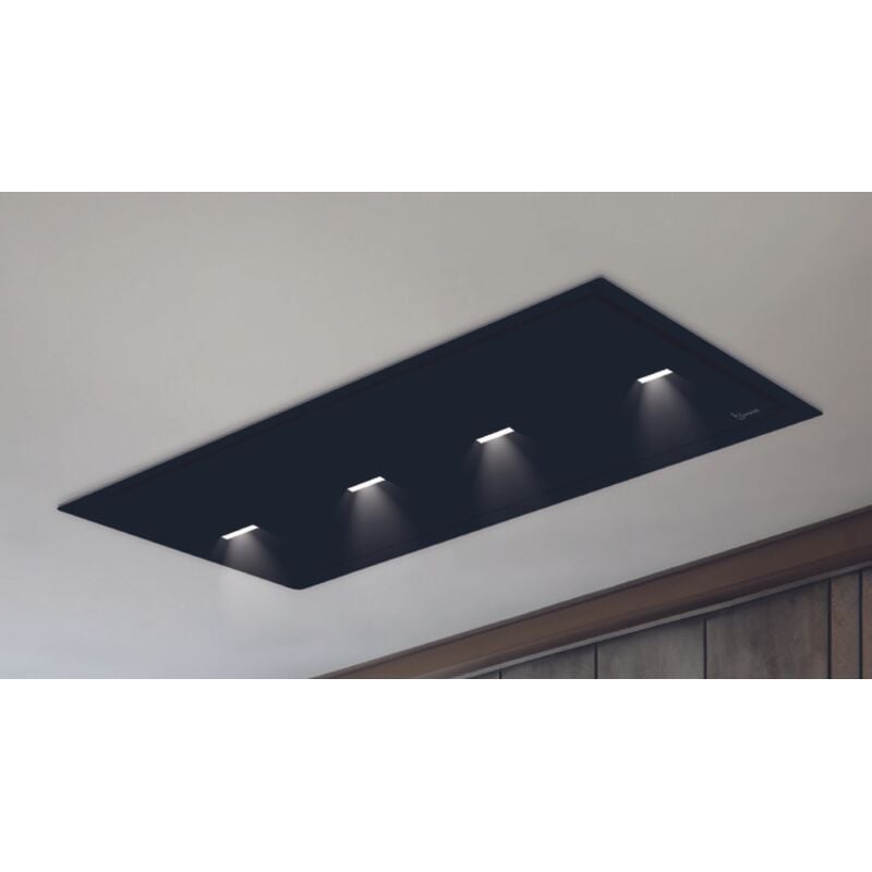 Baraldi - Hotte de plafond Gea Flat 120x60 cm. - Noir avec led – 800 m3/h