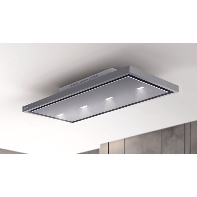 Baraldi - Hotte de plafond Gea Free 90x60 cm. - Inox avec led – 900 m3/h