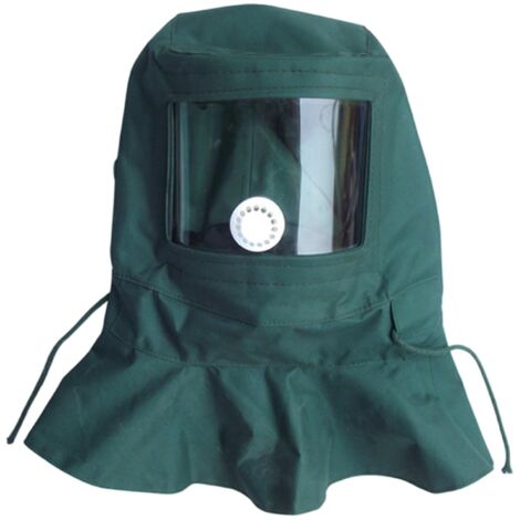 Hotte de sable, capot de sablage, masque dynamitage sable vision claire avec corde réglable, masque d'équipement protection anti-poussière/vent pour polir, sabots, peinture, poussière