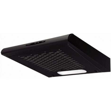 MPM -51-PX-72 Hotte aspirante sous meuble cuisine 50 cm, Extracteur de fumée encastré 175 m3 Évacuation à l'extérieur et recirculation, filtre à carbone optionnel, 3 vitesses extraction, LED, noir (MP