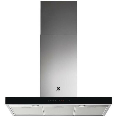 Hotte décorative 720m³/h ELECTROLUX 163W 90cm, LFT769X - Inox