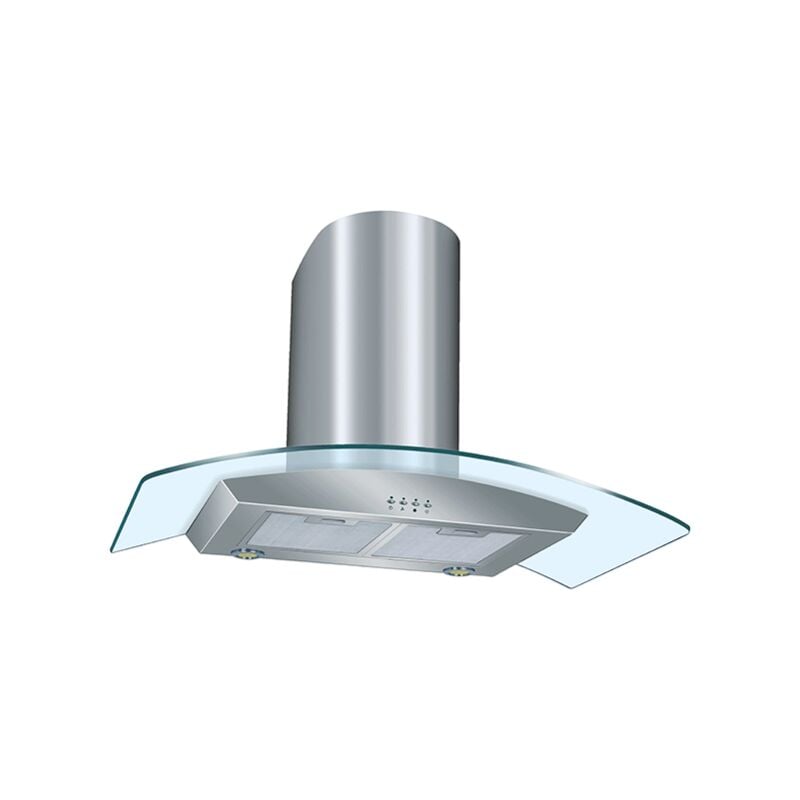 DMO - Hotte Décorative Verre et Inox 600m3/h Largeur 90cm - 94176