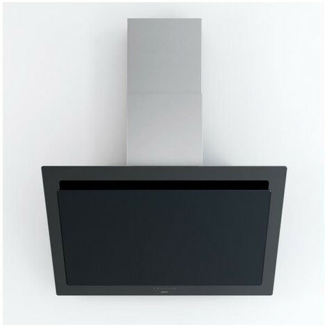 Hotte décorative inclinée 90cm 467m3/h verre noir - Novy - 7830