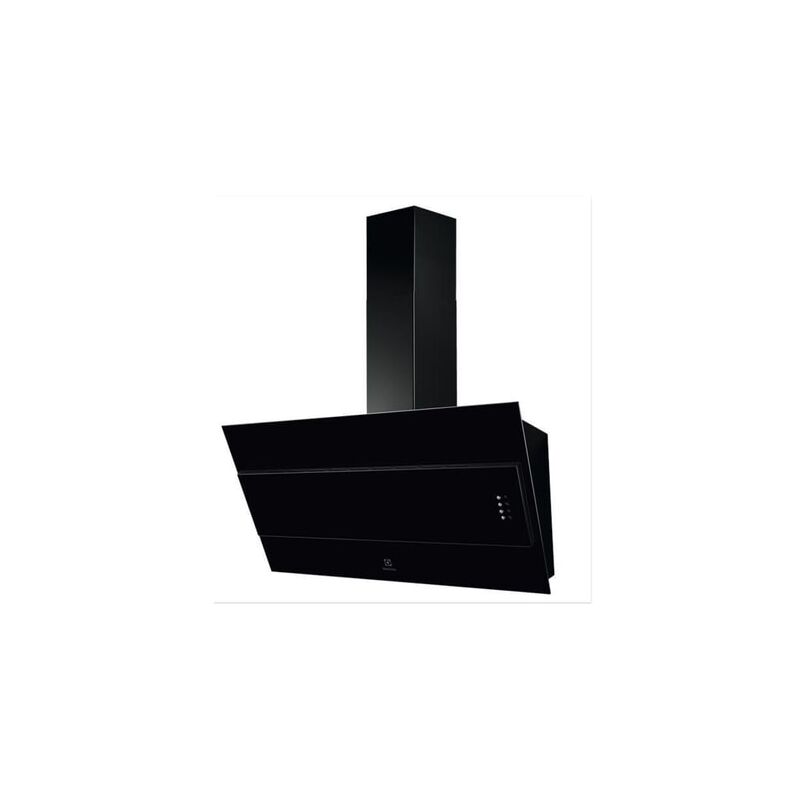 Electrolux - LFV319K – Hotte Murale Décorative – 600 m³ – Boutons Poussoirs – Aspiration Périmétrale – Filtre Métal + Charbon – Éclairage led – 90 cm