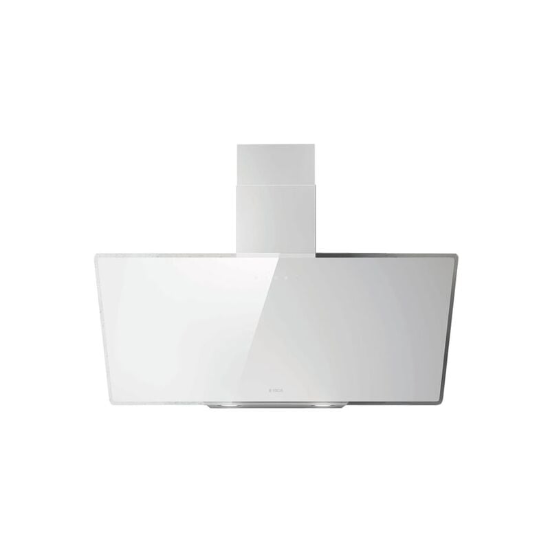 Elica - Hotte decorative murale shire WH/A/90 Inclinée Verre Blanc 90 cm