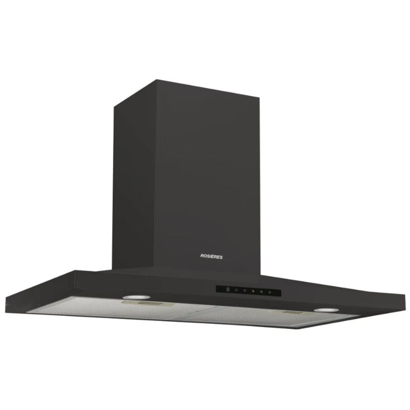 Rosieres - Hotte décorative murale 60cm 70db 620m3/h noir rhp67000/1lpn/1