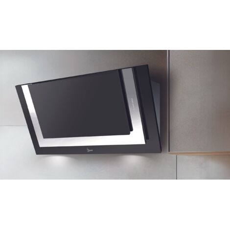 HOTTE DIVINA cm. 90 - Acier inoxydable, Noir - 800 m³/h