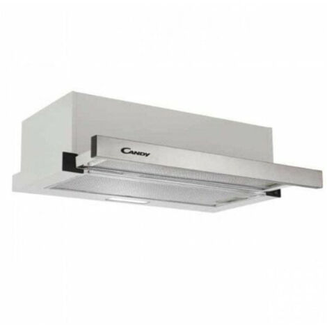 Hotte escamotable Candy CBT6130 60 cm argent LED 2 W