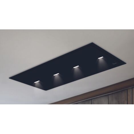 HOTTE GEA FLAT cm. 120X60 - Noire spot light - 800 m3/h