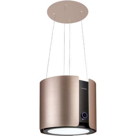 Hotte îlot Klarstein Skyfall Smart Ø45 cm – Débit d'air 402 m³/h – Commande gestuelle – Éclairage LED 20W – Installation plafond