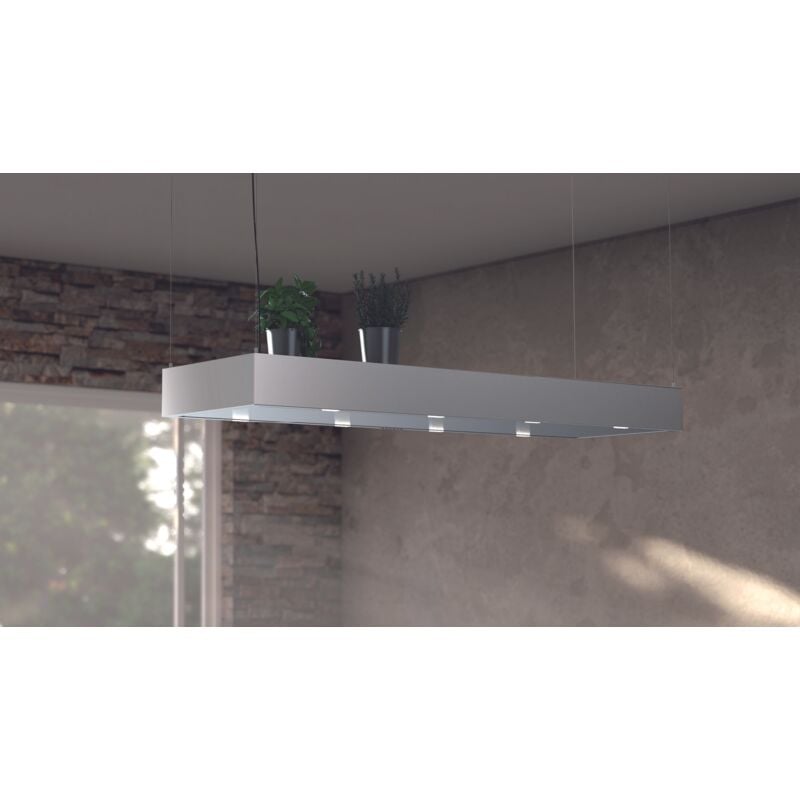 Baraldi – Hotte îlot Mensola 146x50 cm. – Acier inoxydable – 900 m3/h