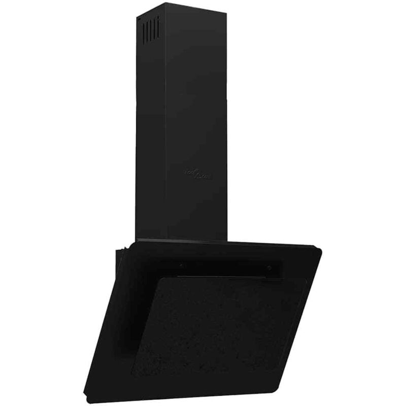 Vidaxl - Hotte murale 60 cm Acier inoxydable et verre trempé Noir
