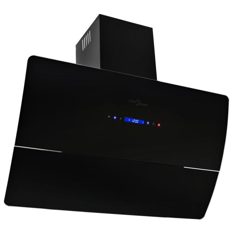 Vidaxl - Hotte murale acier inoxydable 756 m³/h 90 cm Noir