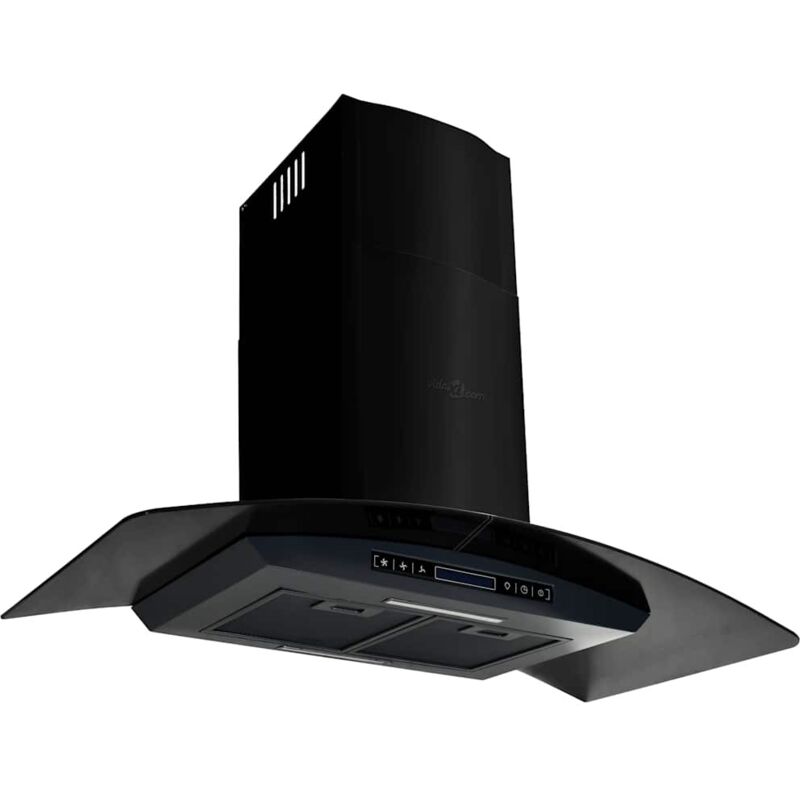 Vidaxl - Hotte murale Acier inoxydable 756 m³ h 90 cm Noir