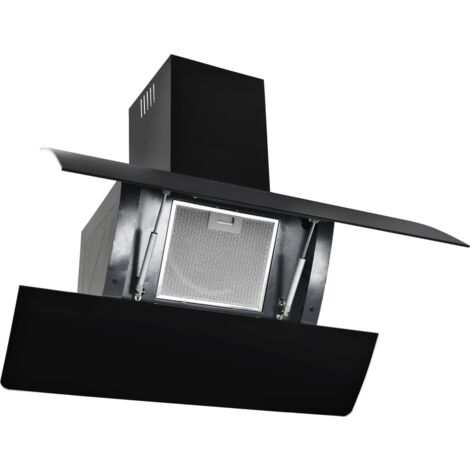 Hotte murale Acier inoxydable 756 m³ / h 90 cm Noir