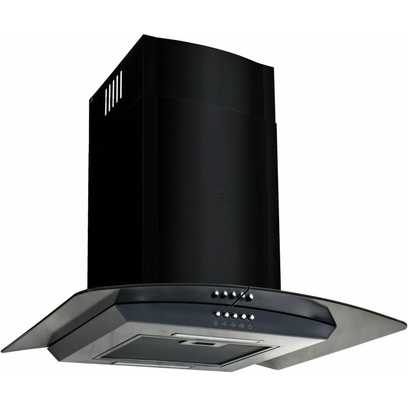 Hotte murale Acier inoxydable 756 m3/h 60 cm Noir