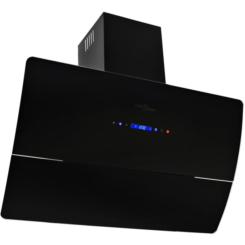 Hotte murale Acier inoxydable 756 m3 / h 90 cm Noir