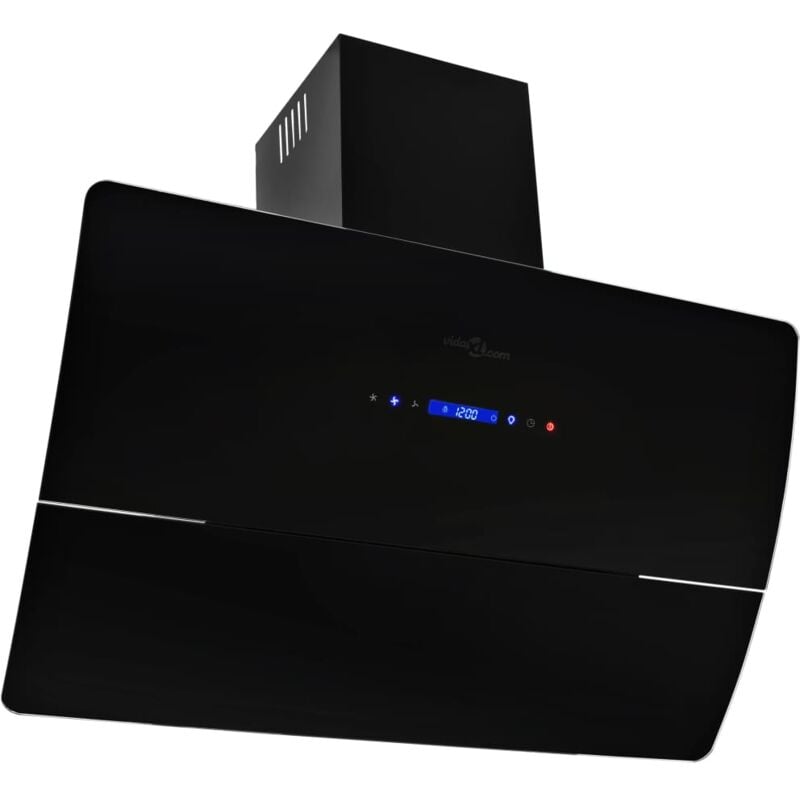 Helloshop26 - Hotte murale acier inoxydable 756 m³/h 90 cm noir