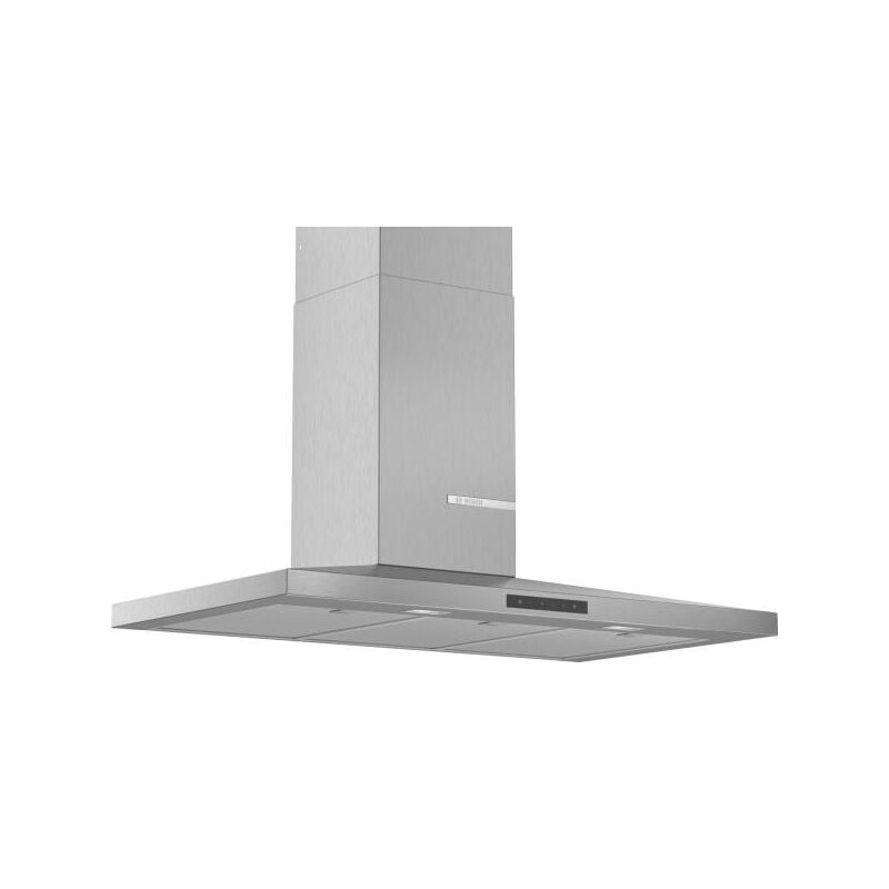 Bosch - Hotte murale DWQ96DM50 - l 90 cm - Evacuation / Recyclage - 610 m3 air / h - 70 dB max en intensif - 4 vitesses - Inox