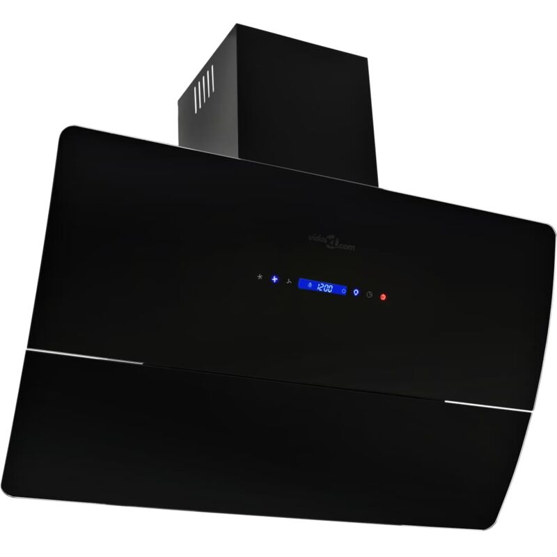 Maison Chic - Hotte murale Hotte aspirante cuisine Hotte décorative Acier inoxydable 756 m³ / h 90 cm Noir