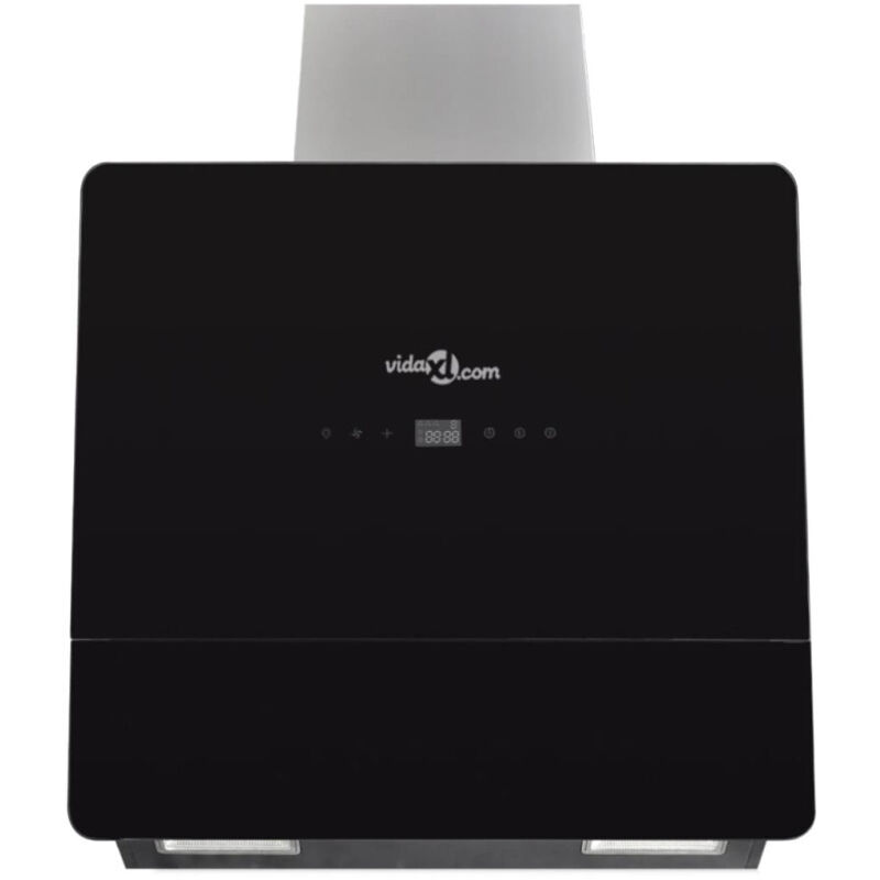 Hotte en verre trempé noir avec affichage 600 mm