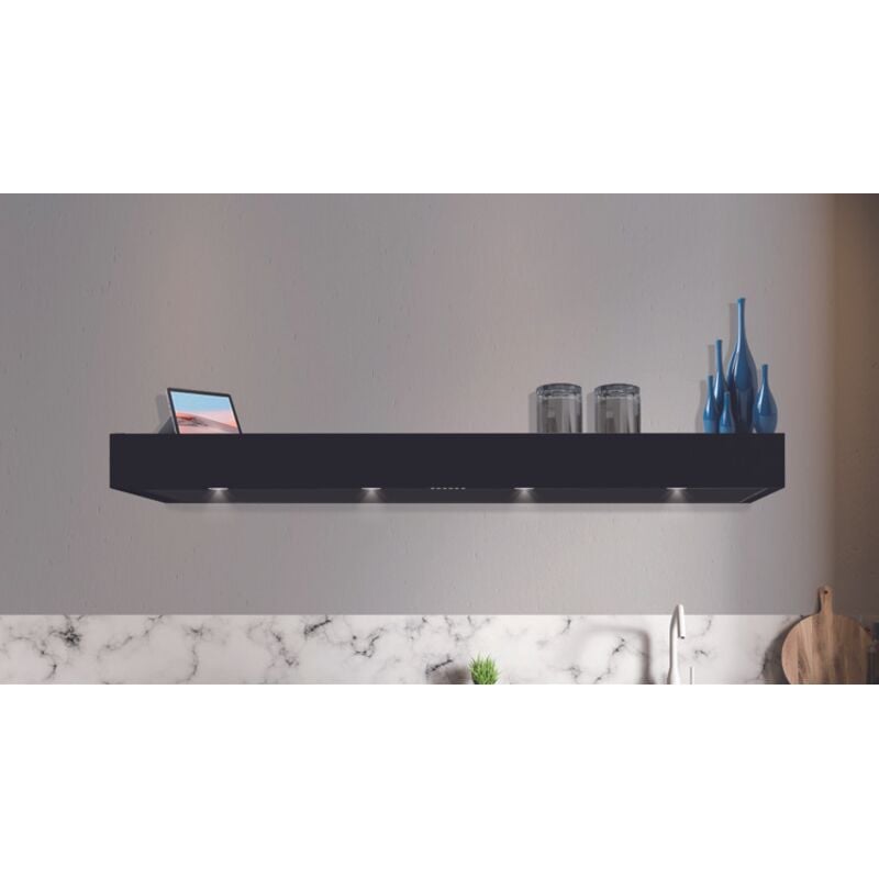 Baraldi - Hotte murale Mensola 180x50 cm. – Noir – 900 m3/h