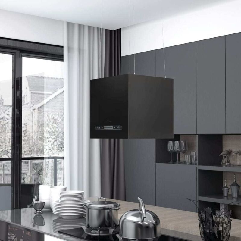 Vidaxl - Hotte suspendue à lcd tactile 37 cm Acier enduit de poudre