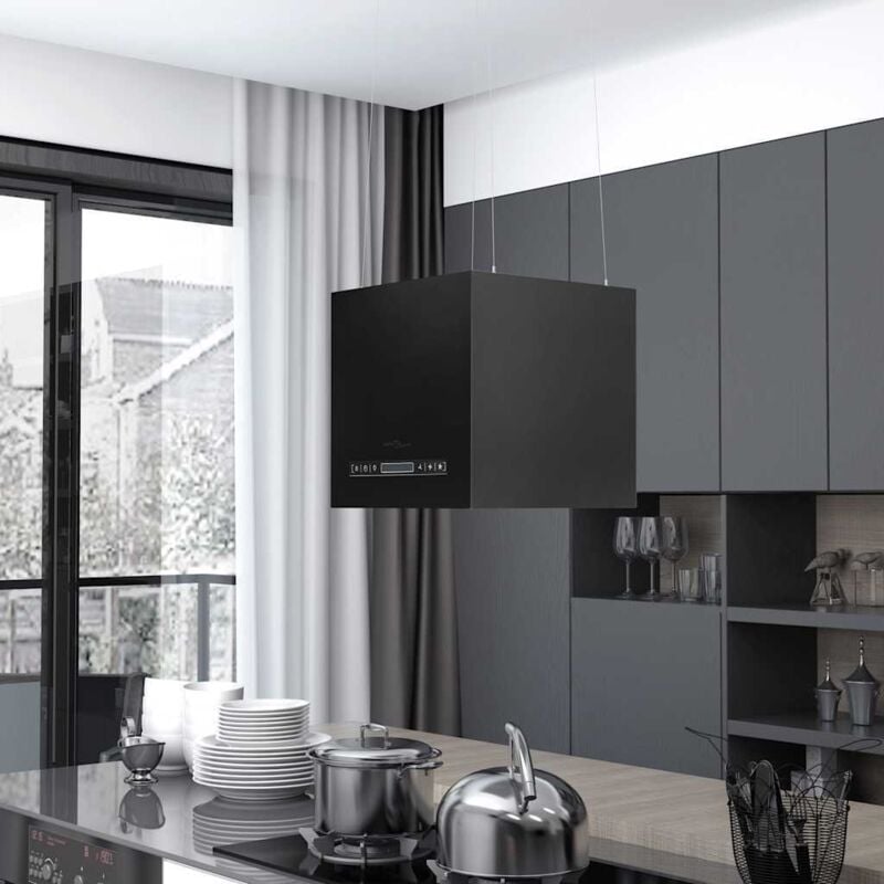 Nova - Furniture Limited - Hotte suspendue à lcd tactile 37 cm Acier