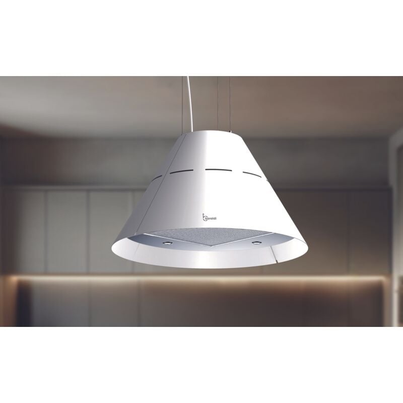 Baraldi - Hotte suspendue Eva diamètre 60 cm. - Blanc – 800 m3/h