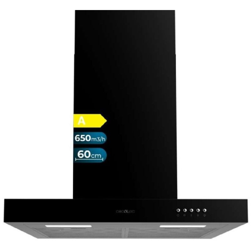 Cecotec - Hotte aspirante en t Bolero Flux tm 606500 Black a