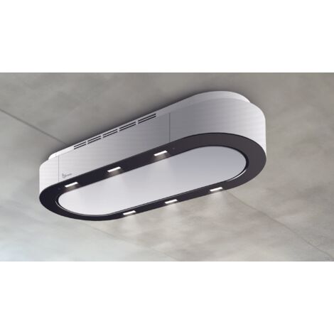 HOTTE UNIKA cm. 120x50 - Noir et blanc apparent - 800 m3/h