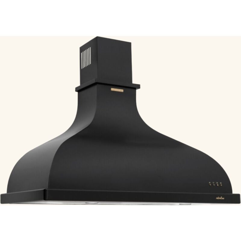 Silverline - Hotte vintage murale horis noir mat 90 cm