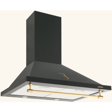 Hotte vintage murale Silverline ISIS noir mat 90 cm